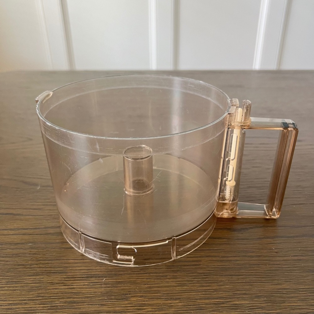 Cuisinart DLC-10 Food Processor Replacement Work Bowl Amber Tinted Vintage
